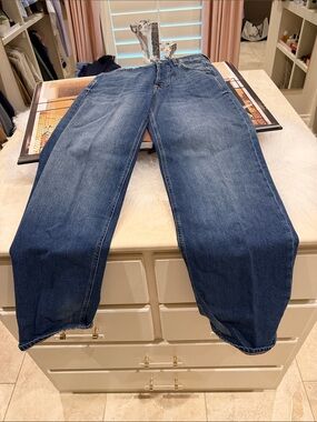 Women’s Loose Buttonfly Zara Dark Blue Denim Jeans